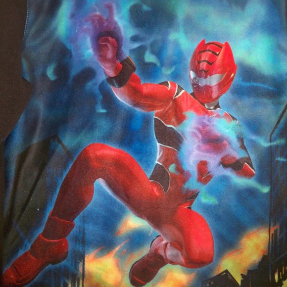 Power Ranger, Red Ranger, Fleece Pullover Sweater Hoodie Youth Large, Disney - Picture 2 of 9